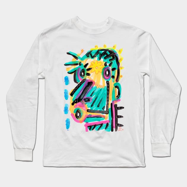 face Long Sleeve T-Shirt by Angel Rivas